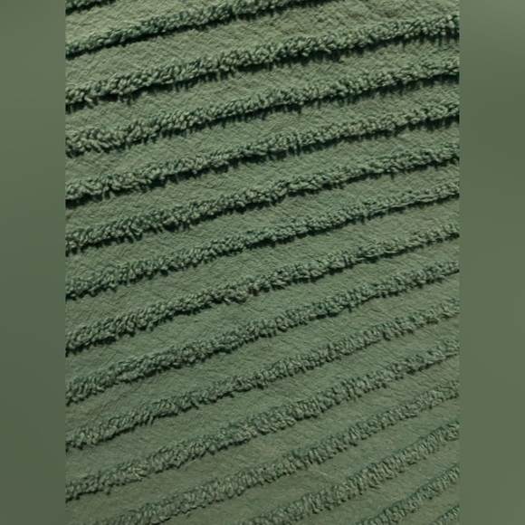 Teal Textured Ribbed Lightweight Blanket~100% Cotton~ King or Cal King - Picture 7 of 15